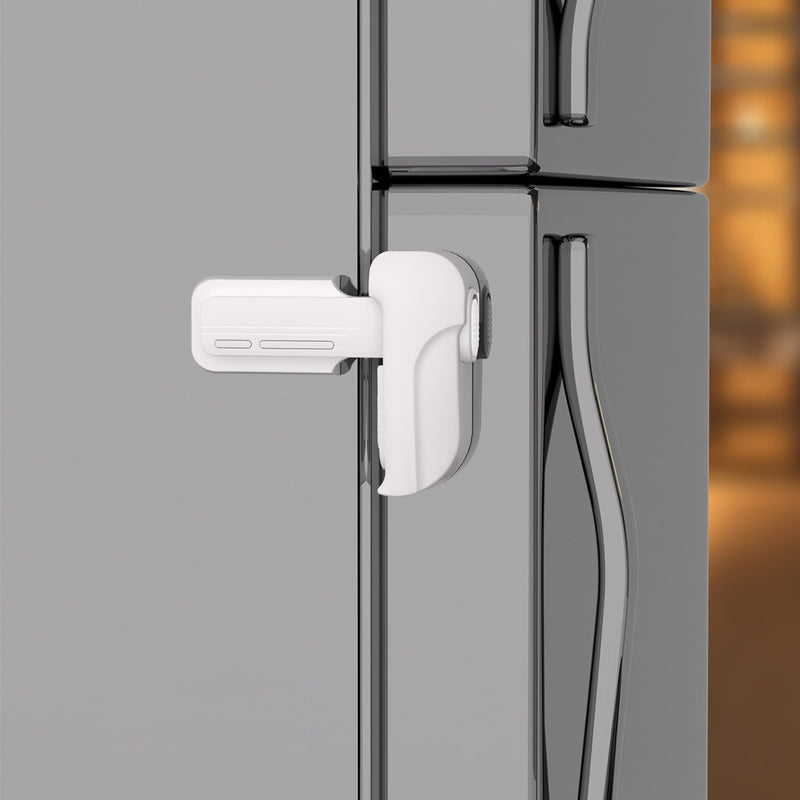 [Australia] - 2 Pack Upgrade Child Proof Refrigerator Lock with Two Ways to Open, Home Fridge Freezer Door Lock Latch Catch to Keep Door Closed, no Tools Need or Drill (White) White 