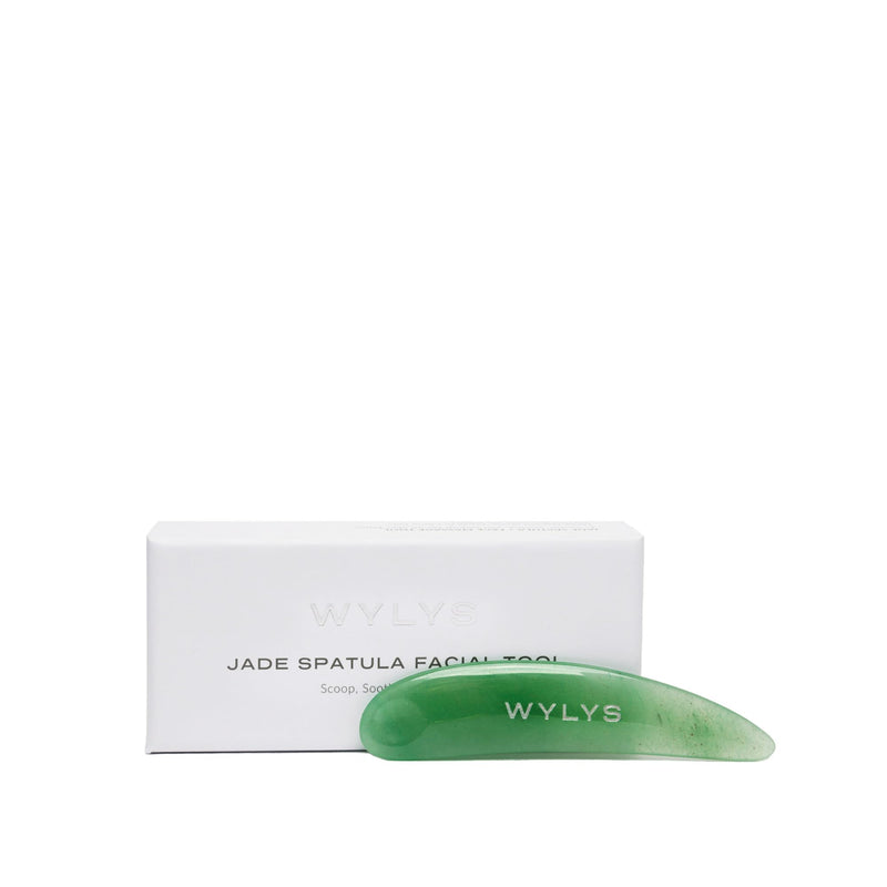 Spatula Facial Tool – 100% Natural Stone Dual-Purpose Skincare Tool | Gua Sha for Face Massage & Circulation | Spatula for Creams & Balms | Perfect for Gifting (Jade) Jade