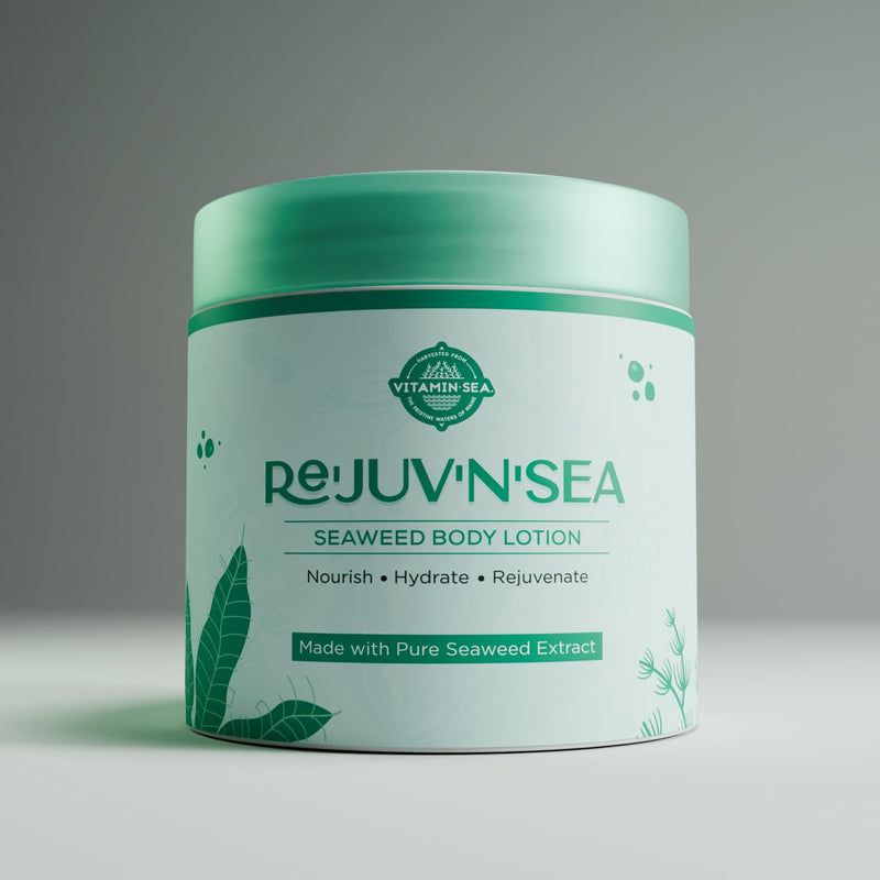 VITAMINSEA Rejuvensea Seaweed Body Lotion, Triple Blend Maine Seaweed - Nourishing Moisturizers For All Type Skin with Vitamin E, Aloe Vera and Shea Butter, Made from Maine Coast Seaweed - 4 oz