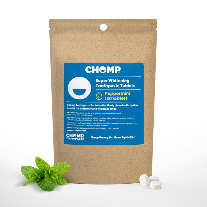 [Australia] - Chomp Super Whitening Peppermnt Toothpaste 120 Tablet Refill 