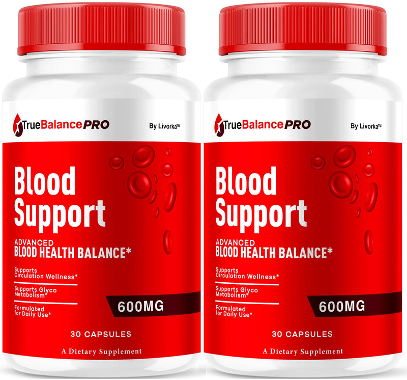 (2 Pack) True Balance Blood Support Pro Glycogen Capsules Maximum Strength, TrueBalancePro Pills Supplement Multivitamin All Natural Advanced Formula Daily Health & Wellness, 60 Capsules for 3 Months