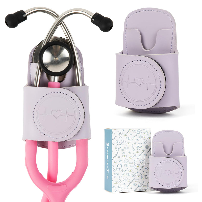 [Australia] - Stethoscope Holder Hip Clip with Cute & Hygienic Design | Nurse Accessories in Gift Box | Durable Adhesive Clip (Lavender) Lavender 
