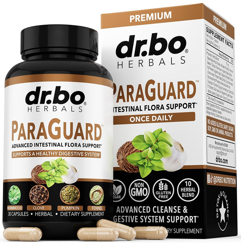 [Australia] - ParaGuard Cleanse Detox Pills - Intestinal Guard Formula Supplement with Black Walnut Wormwood Clove & Oregano Pills - Adults Natural Herbal Intestine Body Gut Cleanser Adults Complete Kit 30 Capsules 