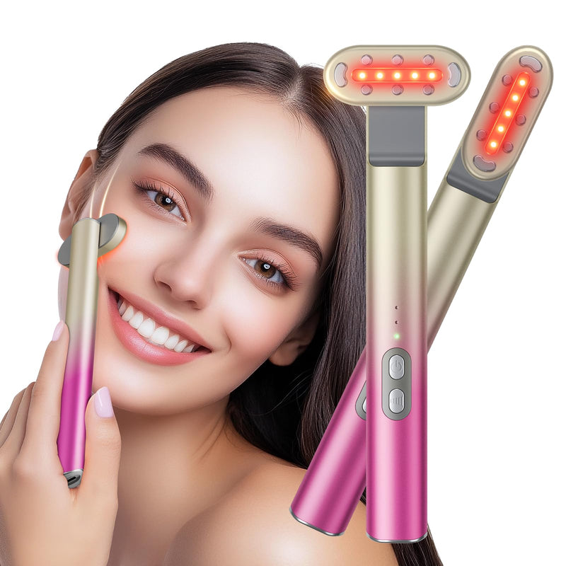 7 in 1 Red-Light-Therapy，Red Light Therapy for Face Eye Skincare Equipment at Home，Red for Skincare & Blue Rejuvenation Tool (Rose Purple) Rose Purple