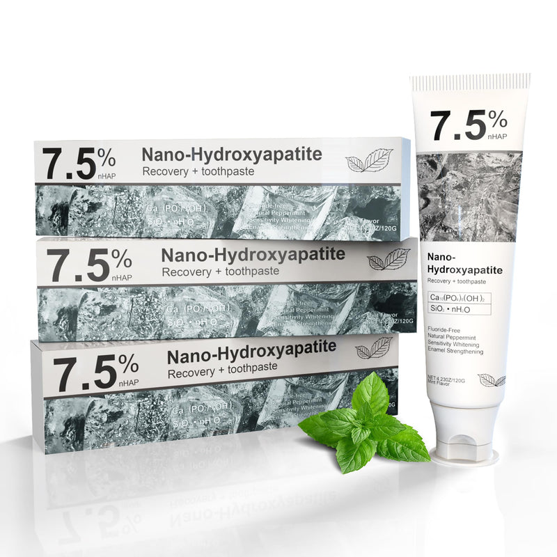 [Australia] - Hydroxyapatite Toothpaste for Advanced Enamel Protection, Fluoride-Free Nano Hydroxyapatite Toothpaste, Gentle and Effective Formula, Fresh Breath, Suitable for Sensitive Teeth 3 Pack 