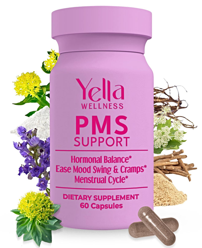 Hormone Balance for Women - PMS Support Supplement for Women w/Chaste Tree, Dong Quai and Ashwagandha- PMS and Menopause Relief for Bloating, Cramps and Mood Swings- (60ct) 60 Count (Pack of 1)