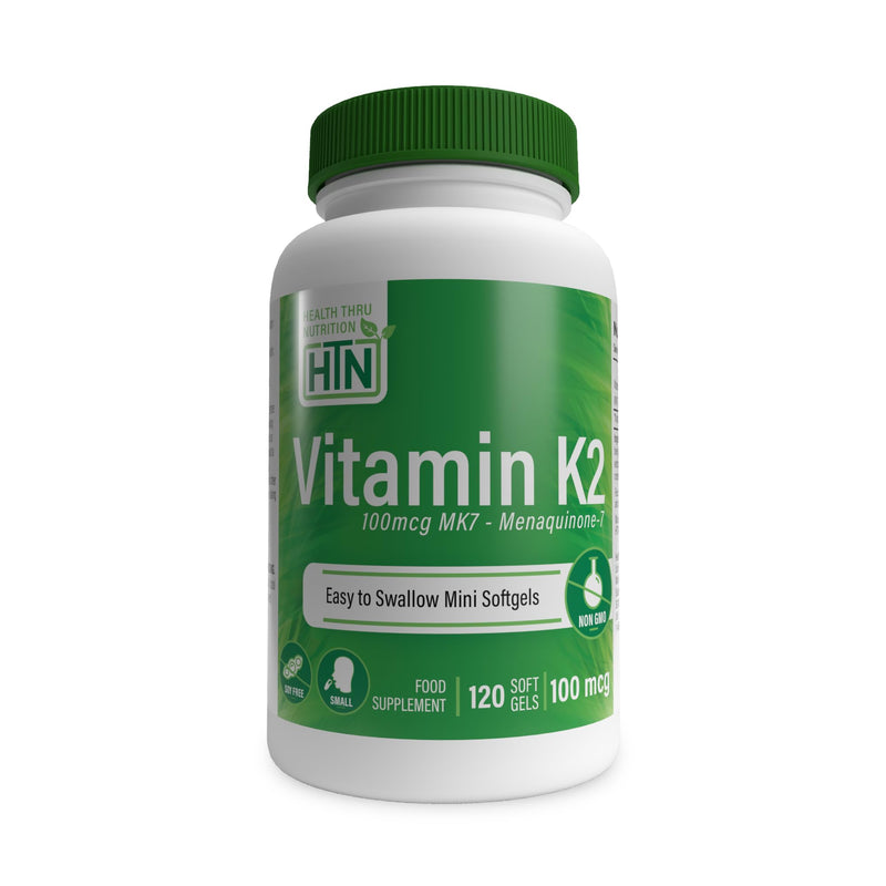 [Australia] - Health Thru Nutrition Vitamin K2 (MK-7) 100mcg ‚Äì 120 Softgels | Menaquinone-7 | Highly Bioavailable K2 Supplement | Non-GMO, Soy-Free, Gluten-Free 