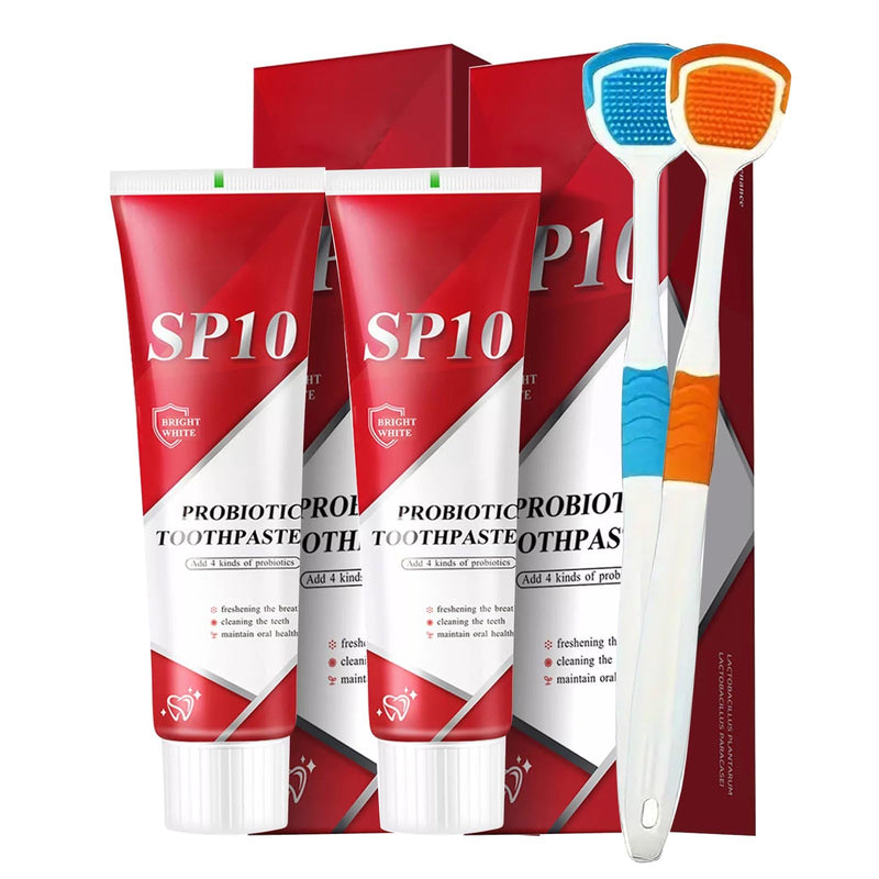 [Australia] - SP 10 Probiotic Whitening Toothpaste, Natural Oral Care with Probiotics for Whiter Teeth, Fresh Breath & Gum Health 3.53 Ounce (Pack of 2) White 