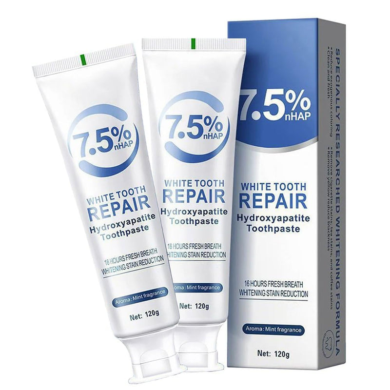[Australia] - Hydroxyapatite Toothpaste for Enamel Repair & Stronger Teeth, Gentle Mint Flavor, Fresh Breath, Daily Oral Care with Hidroxiapatita 3.53 Ounce (Pack of 2) Blue 
