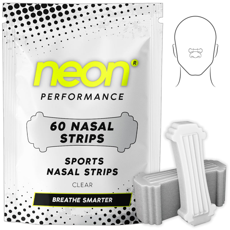 [Australia] - Nasal Strips (60 Count) - Oil & Sweat Resistant Adhesive - Athletic Nasal Strips for Sport & Nose Strips for Snoring & Sleeping - Nose Strips for Breathing (Clear Transparent) 