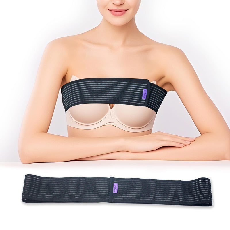 [Australia] - Breast Implant Stabilizer Band ÔºåPost Surgery Breast Band Chest Compression Wrap For Women ÔºåBreast Support Bandage ÔºåBreast Augmentation Band Bra Breast Reduction Recovery Supplies For Healing One Size Fits All (Black) Black 
