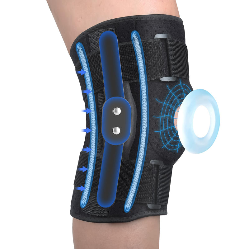 [Australia] - CHIYAN Hinged Knee Brace with Side Stabilizers for Meniscus Tear, Men Women Hinges Knee Support for Arthritis Pain Relief Black X-Large 