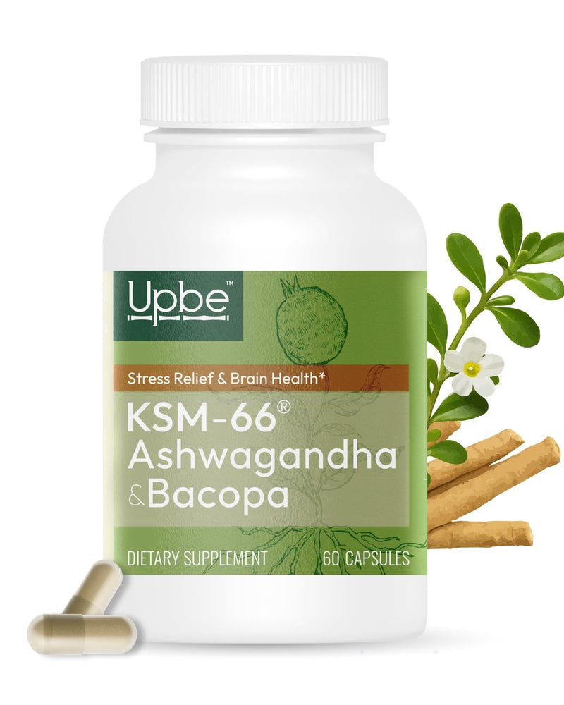 [Australia] - Ashwagandha Supplements for Women & Men - KSM-66¬Æ with Bacopa & Milk Thistle, 60 Vegan Capsules - Stress Relief, Mood, Cortisol Support, Extra Strength Ashwagandha Capsules 1 