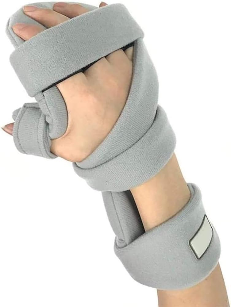 [Australia] - Stroke Resting Hand Splint Right & Left Resting Hand Splint with Finger Separator Functional Night Immobilizer Wrist Finger Brace for Carpel Tunnel Pain,Sprain Fracture,Tendonitis(Right) 