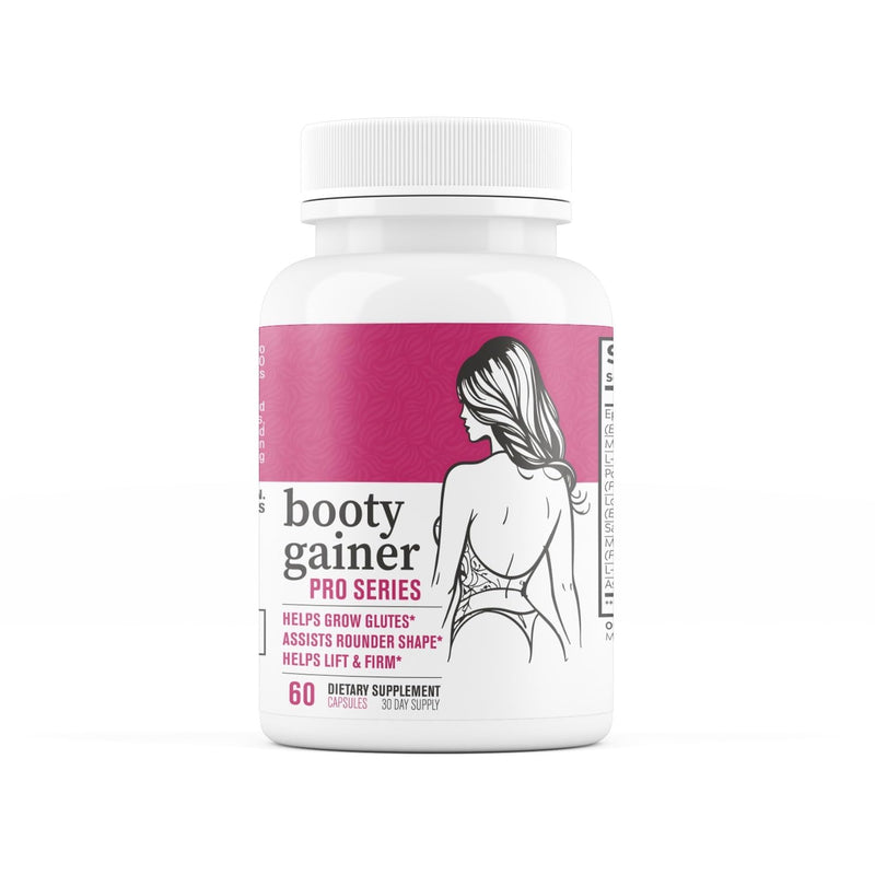 [Australia] - Booty Gainer Pro Series - Weight Gainer for Women to Grow Thicker Booty & Larger Buttox | Helps Naturally Curve & Shape Body | Grow Rounder, Wider & Thicker Glutes for BBL Growth - 60 Capsules 