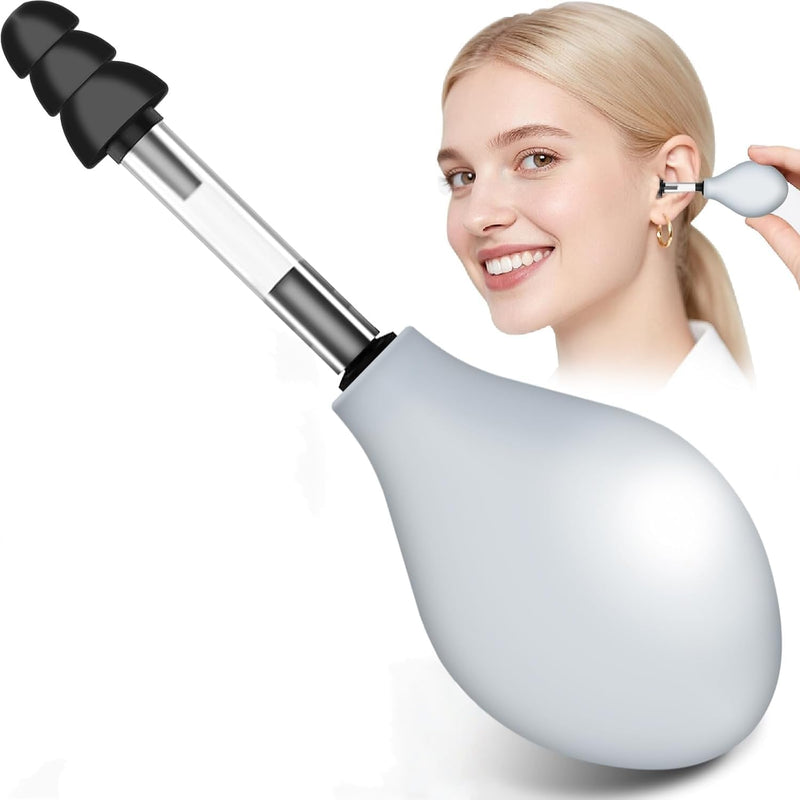 [Australia] - Ear Pressure Relief Suction Device, Migraine Ear Pressure Relief Products, Airplane Ear Tinnitus Relief Through Inner Ear Pressure Balance, Reduces Tension with 3 Sizes Earplugs Grey 