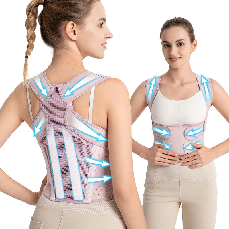 [Australia] - Posture Corrector for Women ‚Äì 2-in-1 Back Brace with Shoulder Support, Adjustable Full Back Straightener for Upper & Lower Back Pain Relief, Hunchback, Scoliosis & Spine Alignment (M) Medium 