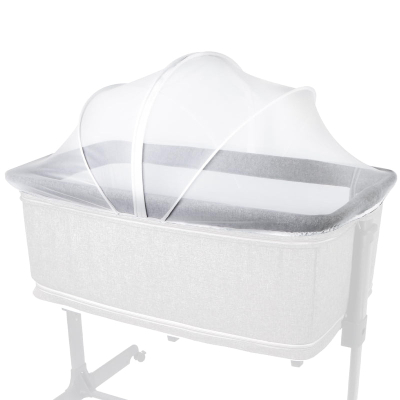 [Australia] - Bassinet Cover to Keep Cats Out, Mosquito Net Cover with 2-Way Zipper for Baby Crib, White 