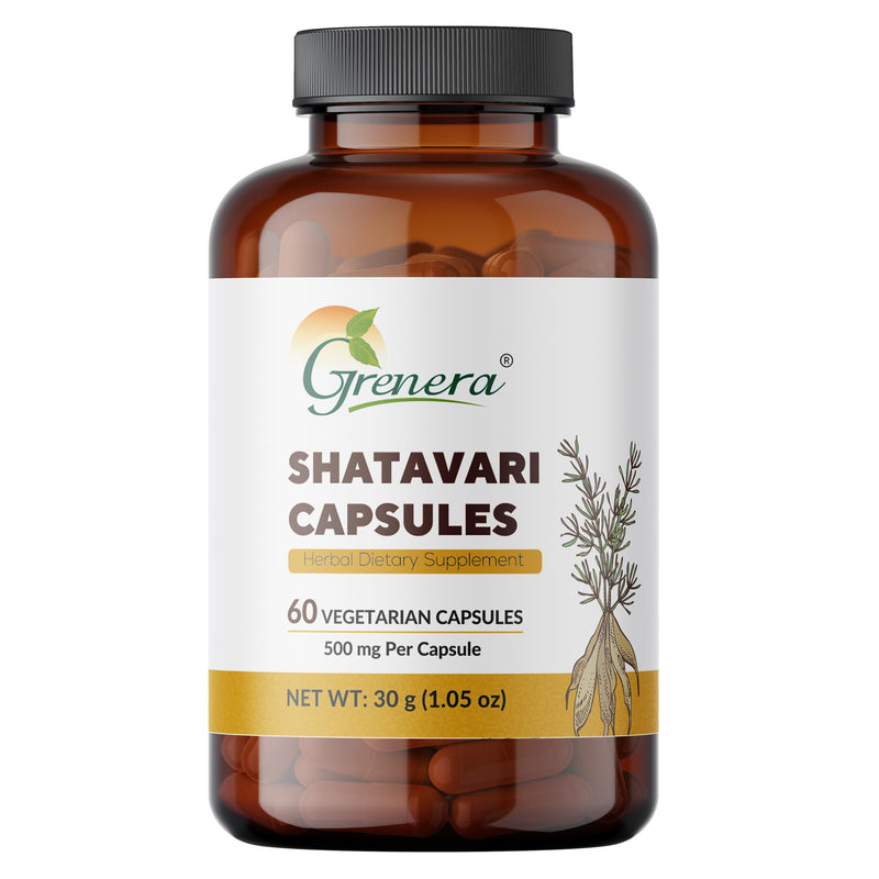 [Australia] - Grenera Shatavari Capsules 60 Count, Vegan Asparagus Racemosus Capsules, Supports Reproductive Health 