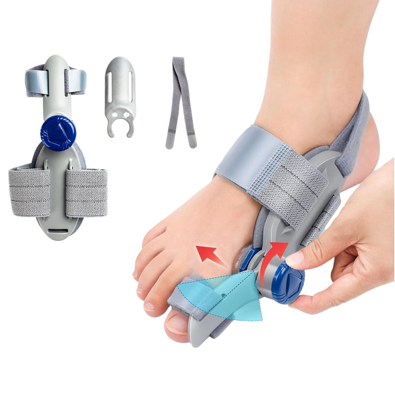 [Australia] - Bunion Corrector for Women & Men, Orthopedic Bunions Correction,Adjustable Bunion Splint Suitable for Left/Right Feet Bunion Relief (Grey) Grey 