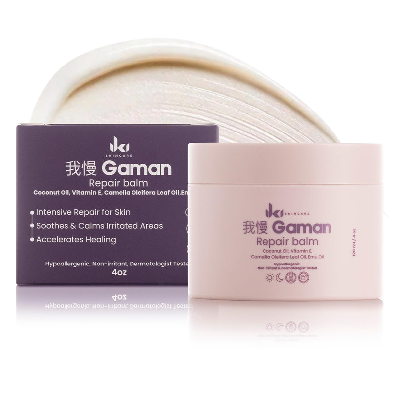 Gaman Body Repair Balm - Intensely Nourishes Dry Skin - Repairs Damaged Skin Barrier - Soothes Irritation & Itching - Locks In 24-Hour Moisture - With Natural Oils & Vitamin E - 120ml