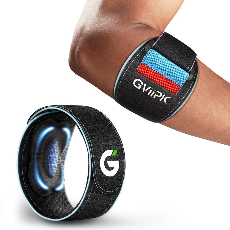 [Australia] - Upgraded Tennis Elbow Brace for Men Women, Adjustable Golfers Elbow Support Strap Band for Tendonitis, Forearm Brace with Pressure Warning Design, Compression Pad for Forearm Tendon Pain Relief 