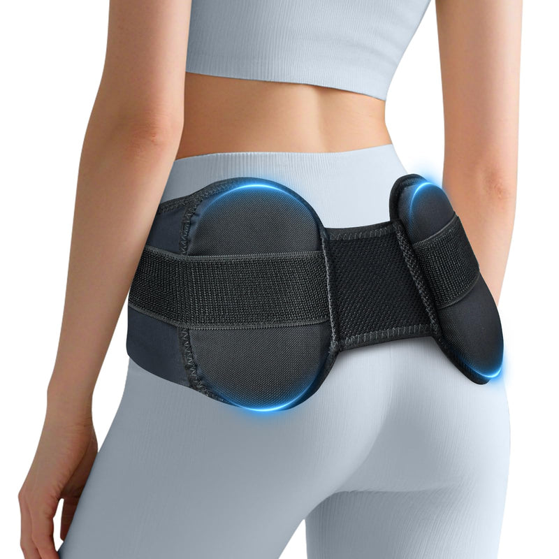 Sacroiliac Belt for Women & Men – Adjustable Hip Brace & SI Joint Belt with Removable 3D Pads, Back & Pelvic Support for Sciatica and Lower Back Pain Relief(Black)