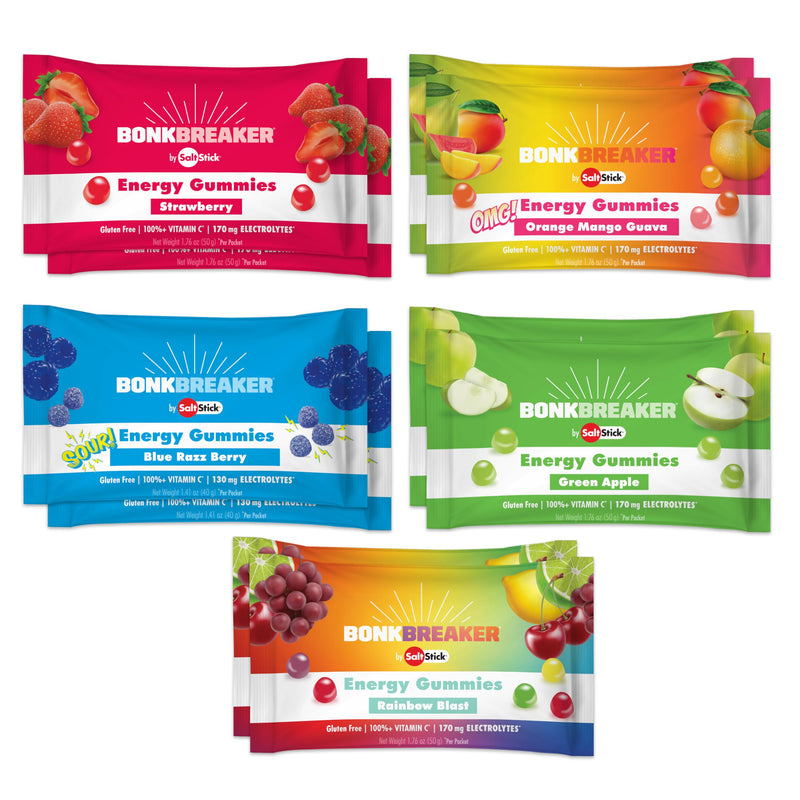 [Australia] - SaltStick Energy Gummies with Electrolytes, 10 Pack Variety Pack, Easy to Chew Electrolyte Gummy, Energy Chews That Taste Great. 10 Packs, 80 Gummies 