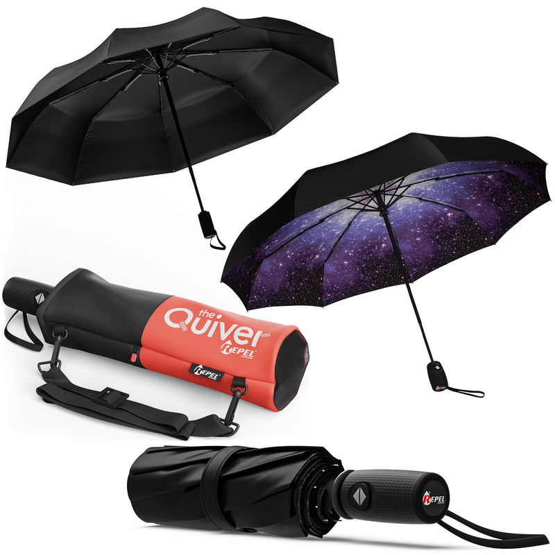 Repel Travel Umbrellas with Waterproof Cases – Compact, Windproof Design with Auto Open, Reinforced Frame, and Reliable Rain Protection Anywhere