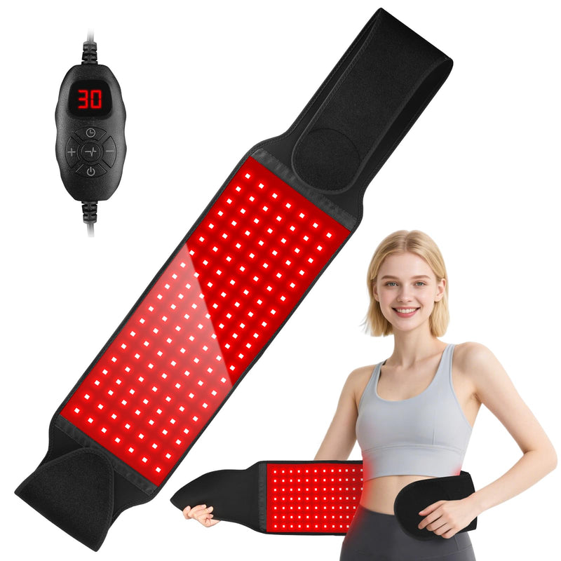 [Australia] - Red Light Therapy for Body, 140 LEDs Infrared Light Therapy for Shoulder Waist Muscle, Upgraded 3 in 1 Led Beads, 660nm Red Light & 850nm Near Infrared Light Therapy Belt 
