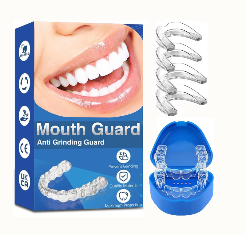 Mouth Guard for Grinding Teeth at Night - Dental Anti-Teeth Clenching Night Guards, Sleep Mouth Guard for Bruxism, Clenching Teeth Protector for Adults 2 Sizes with One Travel Cases