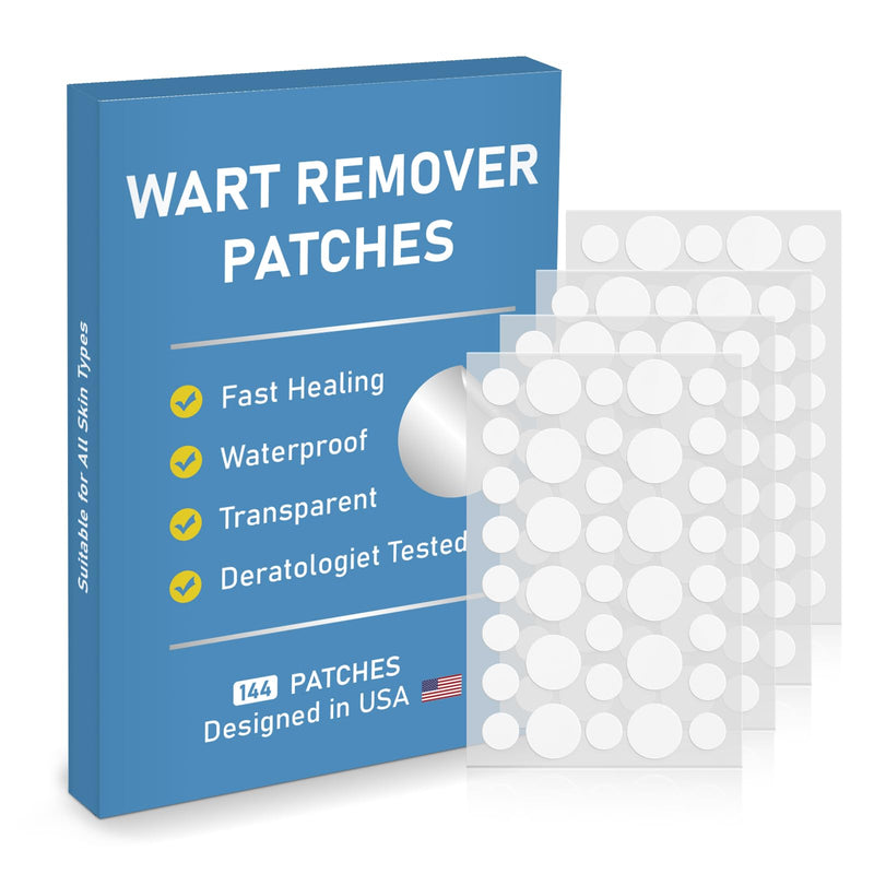 [Australia] - Wart Remover Patches, Quick and Effective Hydrocolloid Waterproof Skin Care Stickers for All Kinds of Skin -FM 144 patch 