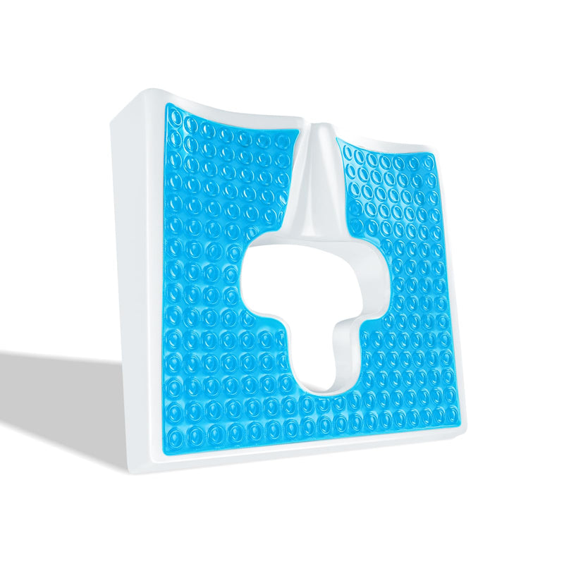 [Australia] - Bed Sore Cushion for Butt, Breathe Freely Fiber Anti Bed Sore Cushion, Bedsore Cushions, Gel Memory Foam T Shaped Opening, Butt Support Pillow for Bedridden, Post-Operative, Sedentary Office Blue 