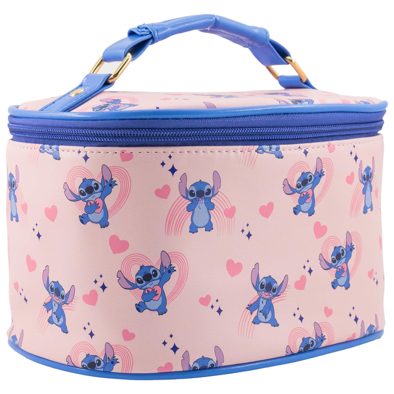 Fast Forward Disney Stitch Makeup Bag – Makeup Organizer, Travel Toiletry Bag for Women & Girls | Cute Cosmetic Bag, Train Case for Kids, Travel Bag, Toiletry Bag for Women, Make up Storage | Ages 3+