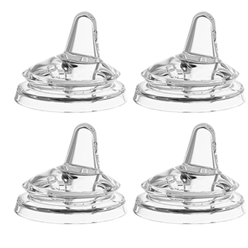 [Australia] - Sippy Spout Nipples for Dr Browns Wide Nack Baby Bottles ‚Äì Soft Silicone Trainer Nipple for 6M+ Babies, BPA-Free, Spill-Resistant, Pack of 4 