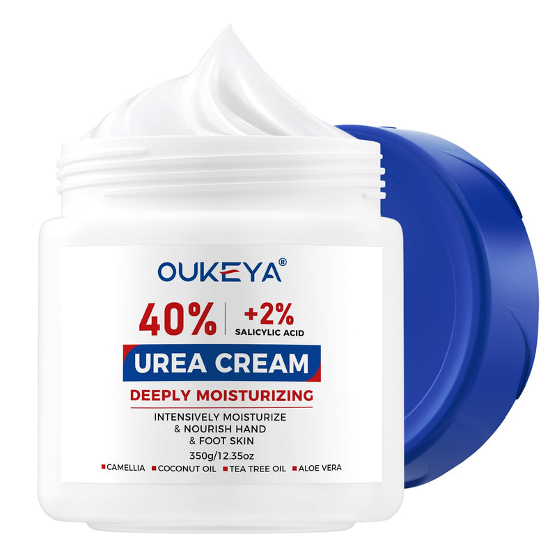 OUKEYA Urea Cream 40% with 2% Salicylic Acid, 12.35 Ounce 12.35 Ounce (40% +2% Urea Cream)