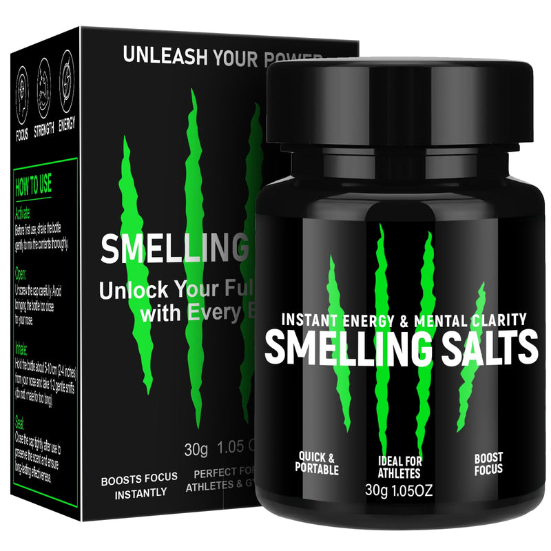 [Australia] - Potent Salts Wake Up for Athletes, Instant EnergySalts, for Athletes in Hockey, Weightlifting and Powerlifting - Activate Before Smelling, Enhanced Focus & Motivation-Green-30g Green 