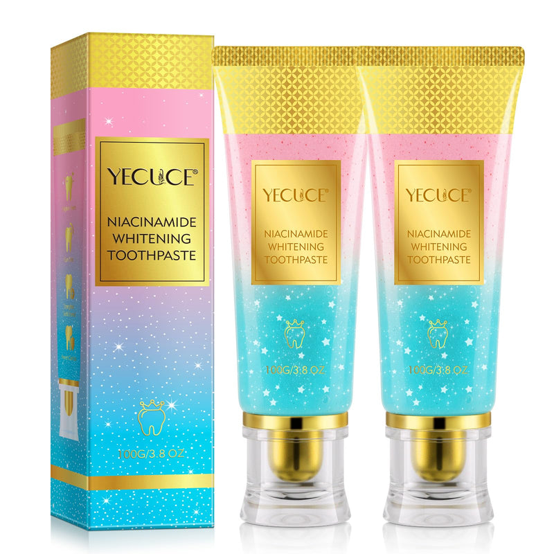 [Australia] - Niacinamide Whitening Toothpaste 2 Pack, Niacinamide Toothpaste, Freshening Breath & Deep Gentle Cleaning, 3.8Oz 3.8 Ounce (Pack of 2) 