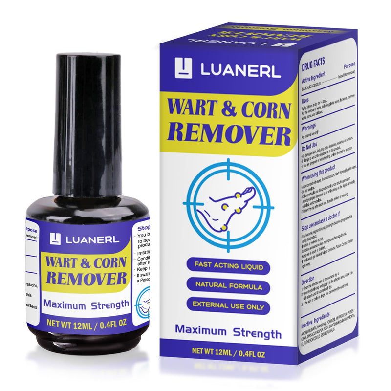 [Australia] - Wart & Corn Remover, 20% Salicylic Acid with Natural Formula, Maximum Strength Freeze Off, Fast-Acting for Warts, PlantarWart, GenitalWart, CommonWart, Callus-0.4 fl oz(12ml) 
