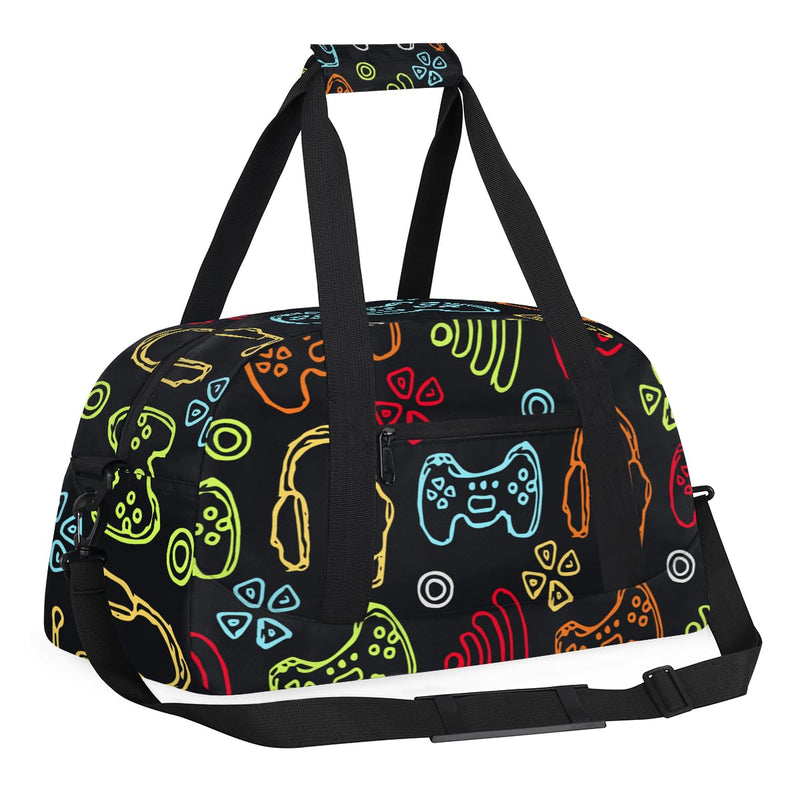 Kids Overnight Duffle Bag Boys Sport Gym Bag, Carry On Weekender Travel Bag for Kid Boys (Game) Game