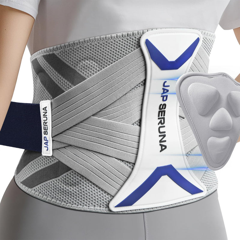 [Australia] - Lower Back Brace for Pain Relief & Posture Correction - Bionic Y-Back Support System with Adjustable 3D Knit Belt, Breathable Lumbar Pad - Medical Grade for Herniated Disc,Arthritis XX-Large BLUE 
