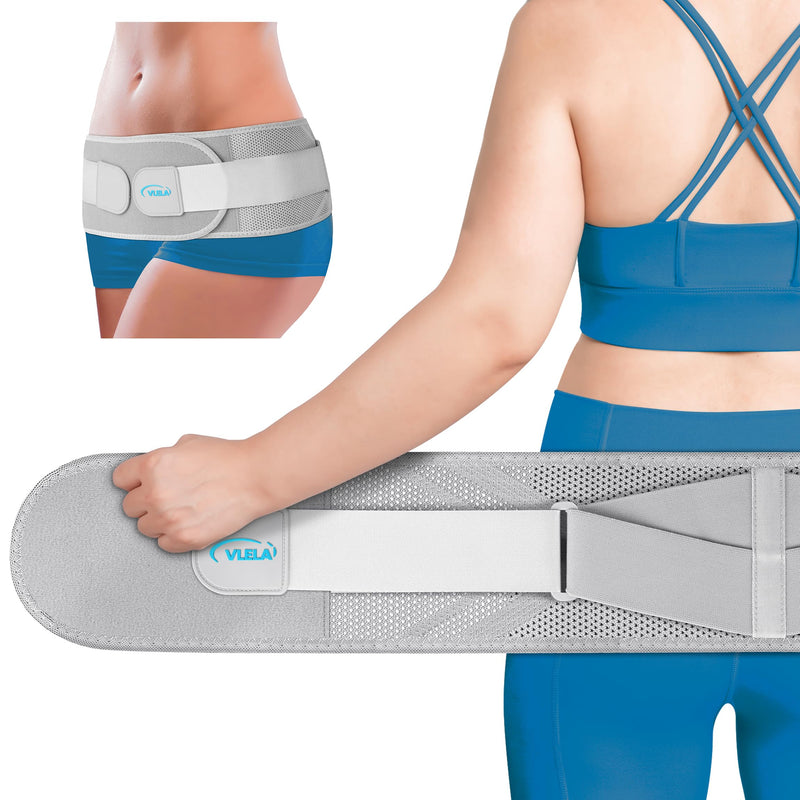 Si Belt -Sacroiliac Belt for Women，Hip Brace for Sciatica, Lower Back,Pelvic and Sacral Nerve Pain Relief,Hip Stabilizer Brace for Si Joint Dysfunction Trochanteric Small Grey