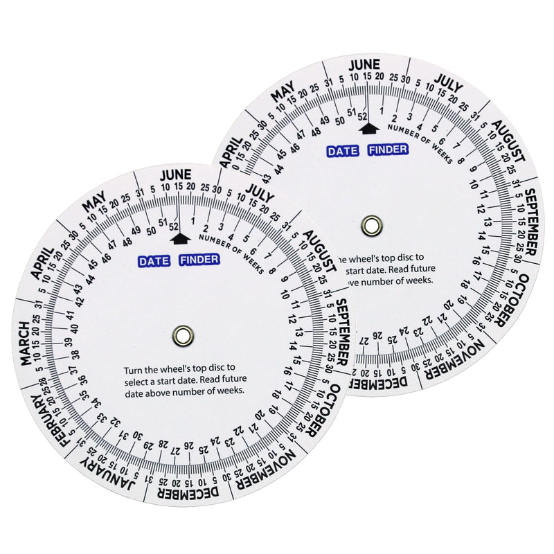 2 PCS Pregnancy Wheel, Due Date Calculator for Pregnant Patients,Pregnancy Wheel Badge Card for OB/GYN, Doctors, Midwives,Nurses and Patients