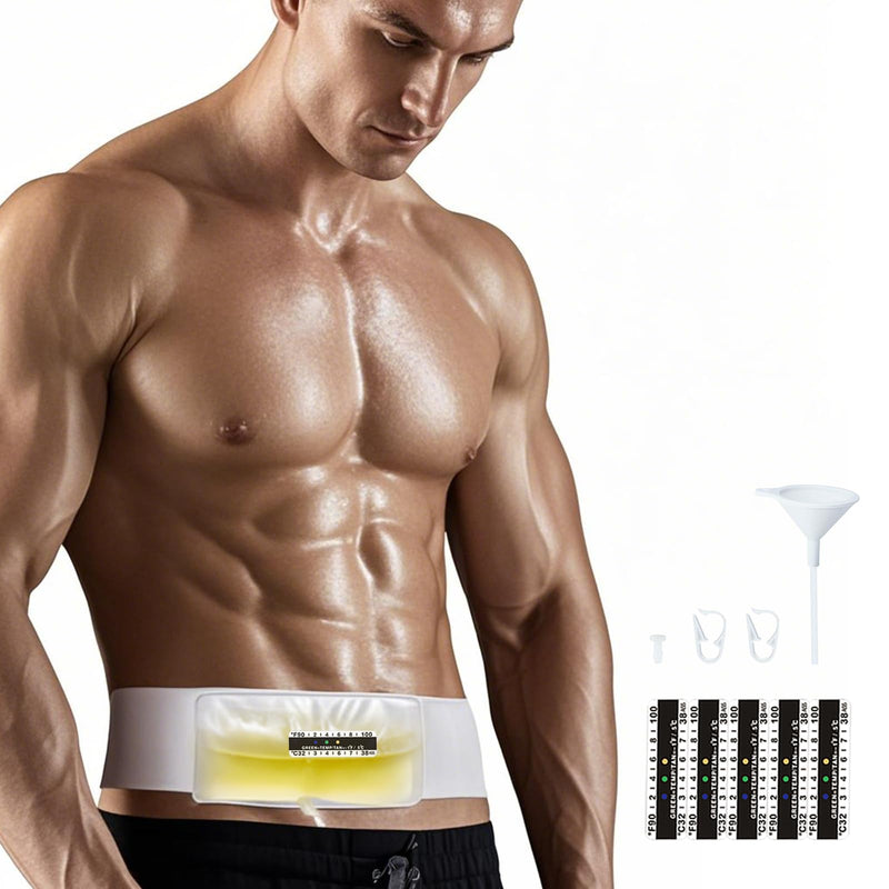 [Australia] - Urine Test Complete Kit - 2 oz to 4 oz Sample Bag on Belt,Portable Urine Test Bags with Temperature Strip for Used for Hospitals, Emergency and Travel (Medium) 