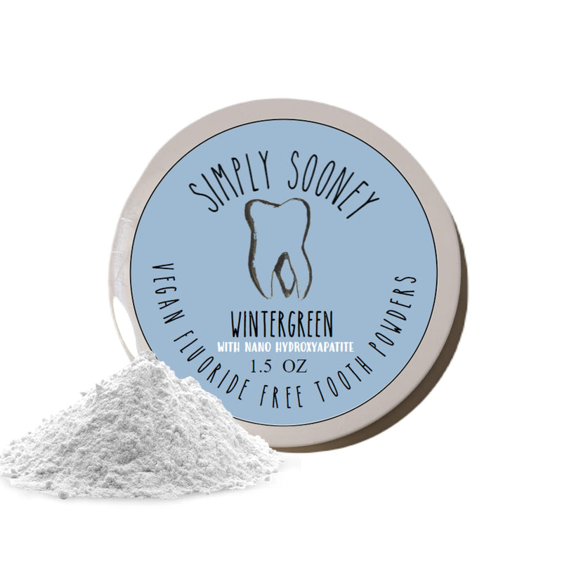 [Australia] - Simply Sooney Remineralizing Vegan Mineral Tooth Powder I Wintergreen Nano-Hydroxyapatite Formula I Natural Whitening I Stronger Teeth 1.5oz (1.5 oz jar) 