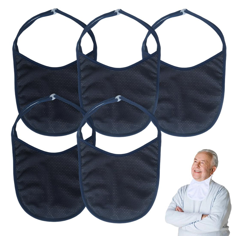 [Australia] - Tracheostomy Neck Stoma Cover (Navy-5pcs, Large) Navy-5pcs 