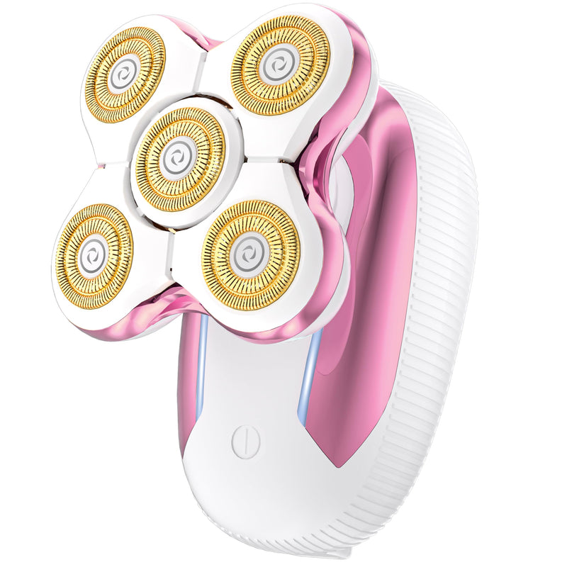 Electric Razors for Women, 5D Magnetic Shaver for Sensitive Skin - Waterproof Cordless Razor for Legs/Bikini/Arms, Painless Hair Removal, 90min Runtime Pink