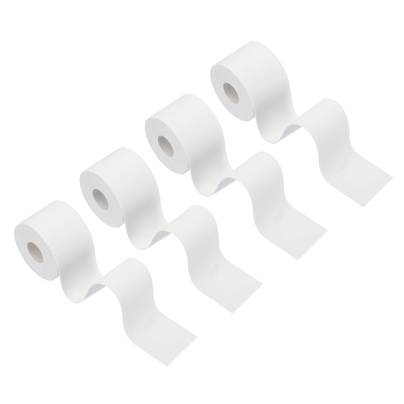 PATIKIL 5.5 Yard x 2 Inch Kinesiology Tape, 4 Roll Adhesive Cotton Sports Muscle Support Tapes Waterproof Elastic Tape for Knee Ankle Wrist Shoulder, White