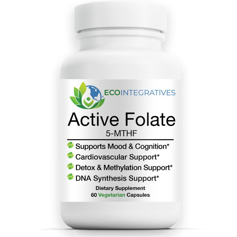 Active Folate 5-MTHF - Methylfolate 1000mcg, 60 Capsules | Supports Methylation, Energy, and Cellular Health, No added B12, Bioavailable Folate for Mood, Heart, and Prenatal Health