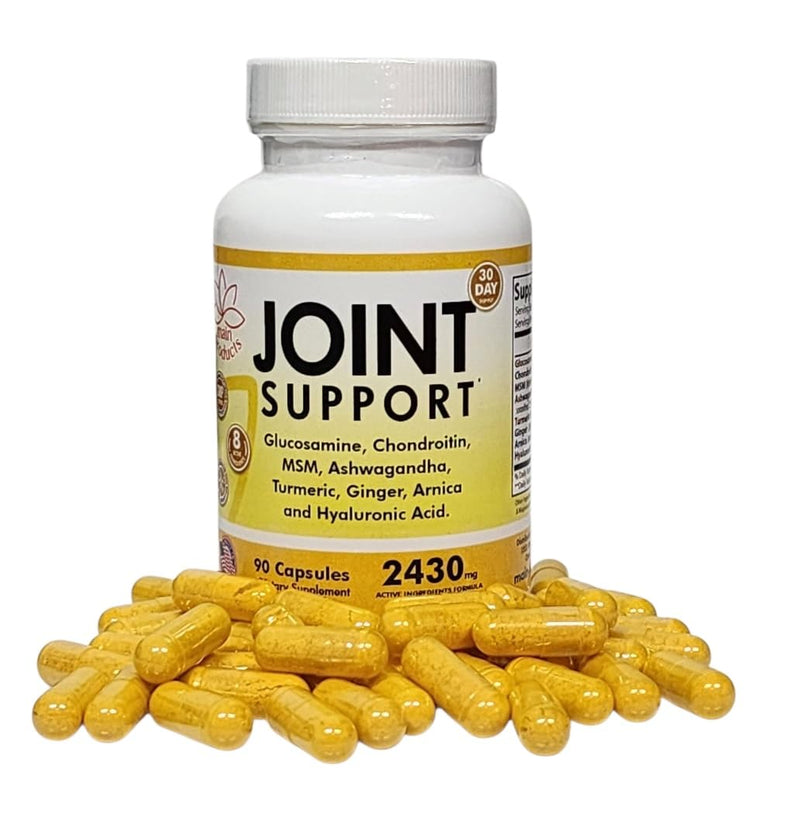[Australia] - Joint Support - Glucosamine Chondroitin MSM Hyaluronic Acid Ashwagandha Turmeric Ginger Arnica - 2430mg Joint Support Supplement, Micronized, 90 Capsules. 